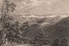 BRITISH INDIA. Snowy Range, from Landour. Himalayas 1858 old antique print