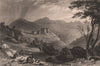 BRITISH INDIA. Village of Naree 1858 old antique vintage print picture