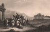BRITISH INDIA. Scene in Kathiawar. Travellers & Escort. Camels 1858 old print
