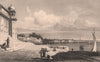 BRITISH INDIA. Benares (Varanasi) . Ghats 1858 old antique print picture