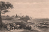 BRITISH INDIA. Fort St George, Madras (Chennai)  1858 old antique print