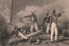 INDIAN MUTINY. Blowing up of the Kashmiri Gate, at Delhi. British India 1858