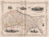 NORTHERN INDIA. British colonies. Nepal Bhutan Bengal. TALLIS/RAPKIN 1858 map