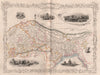 NORTHERN INDIA. British colonies. Nepal Bhutan Bengal. TALLIS/RAPKIN 1858 map