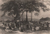 INDIAN MUTINY. Arrival of Sikh Irregular Cavalry. British India 1858 old print