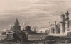 BRITISH INDIA. View of Agra 1858 old antique vintage print picture