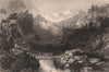 INDIAN MUTINY. Fugitive Sepoys taking refuge near Yamunotri, on the Yamuna 1858