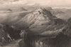 BRITISH INDIA. The Abbey and Hills from near Mussoorie, on the Yamuna 1858