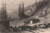 BRITISH INDIA. Shimla, near Bilaspur. ALLEN ROBERTS 1858 old antique print