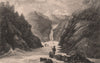 BRITISH INDIA. The Snowy mountains, northern Bengal 1858 old antique print