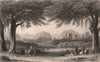 BRITISH INDIA. The celebrated Hindu temples and palaces at Madurai 1858 print