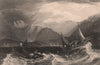 BRITISH INDIA. Bombay (Mumbai) Harbour in the Monsoon 1858 old antique print