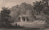 BRITISH INDIA. Entrance to the Cave of Elephanta, Mumbai 1858 old print