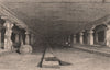 BRITISH INDIA. Interior of Dher Warra, Caves of Ellora 1858 old antique print