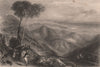 BRITISH INDIA. Valley of the Doon, Himalaya Mountains 1858 old antique print