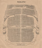 ADELPHI THEATRE. Vintage seating plan. London West End 1936 old vintage print