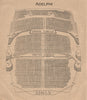 ADELPHI THEATRE. Vintage seating plan. London West End 1936 old vintage print