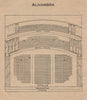 ALHAMBRA THEATRE. Vintage seating plan. London West End. Leicester Square 1936