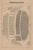 AMBASSADORS THEATRE. Vintage seating plan. London West End 1936 old print