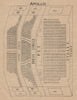 APOLLO THEATRE. Vintage seating plan. London West End 1936 old vintage print