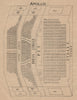 APOLLO THEATRE. Vintage seating plan. London West End 1936 old vintage print