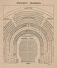 COVENT GARDEN THEATRE. Vintage seating plan. West End. Royal Opera House 1936