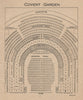 COVENT GARDEN THEATRE. Vintage seating plan. West End. Royal Opera House 1936