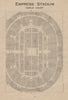 EMPRESS STADIUM EARLS COURT. Vintage seating plan. London. Theatre 1936 print