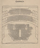 GARRICK THEATRE. Vintage seating plan. London West End 1936 old vintage print