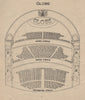 GLOBE THEATRE. Vintage seating plan. London West End. Newcastle Street 1936