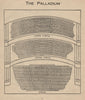 THE PALLADIUM THEATRE. Vintage seating plan. London West End 1936 old print
