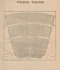 PHOENIX THEATRE. Vintage seating plan. London West End 1936 old vintage print
