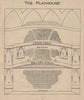 THE PLAYHOUSE THEATRE. Vintage seating plan. London West End 1936 old print