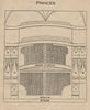 PRINCE'S (NOW SHAFTESBURY) THEATRE. Vintage seating plan. London West End 1936