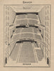 SAVOY THEATRE. Vintage seating plan. London West End 1936 old vintage print