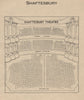 SHAFTESBURY THEATRE. Vintage seating plan. London West End 1936 old print