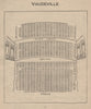 VAUDEVILLE THEATRE. Vintage seating plan. London West End 1936 old print