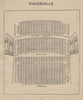 VAUDEVILLE THEATRE. Vintage seating plan. London West End 1936 old print