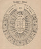 ROYAL ALBERT HALL. Vintage seating plan. London. Concert Hall 1936 old print