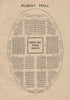 ROYAL ALBERT HALL. Vintage seating plan. Ring Seats. London. Concert Hall 1936