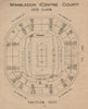 WIMBLEDON CENTRE COURT. Vintage seating plan. Tennis stadium 1936 old print