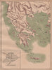 BIBLICAL GREECE. Inset Athens 1887 old antique vintage map plan chart