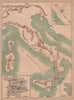 ST PAUL THE APOSTLE. 4th journey to Rome. Italy. Early Christianity 1887 map