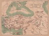 BIBLICAL TURKEY.Asia Minor Anatolia Cyprus.Asie Mineure Syrie(Syria) 1887 map