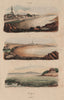 SEASCAPES. Plages. Beaches. Coastal scenery. II 1833 old antique print picture