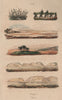 SEASCAPES. Plages. Beaches. Coastal scenery. III 1833 old antique print