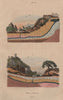 GEOLOGY. Puits Artésiens (Artesian Wells) I 1833 old antique print picture
