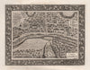 GALLO-ROMAN PARIS. Paris Parisiorum. Aquatint 1808 old antique map plan chart