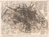 VILLE DE PARIS c1785. sous Louis XVI. Town city plan. Aquatint 1808 old map