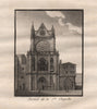 PARIS. Portail de la Sainte-Chapelle. Aquatint 1808 old antique print picture